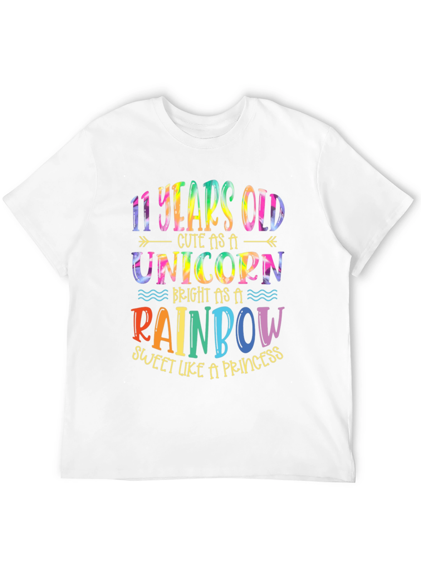 11th Birthday Unicorn Rainbow Kids T-Shirt