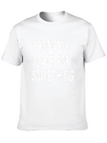 Funny Probably Late for Something Black Graphic T-Shirt