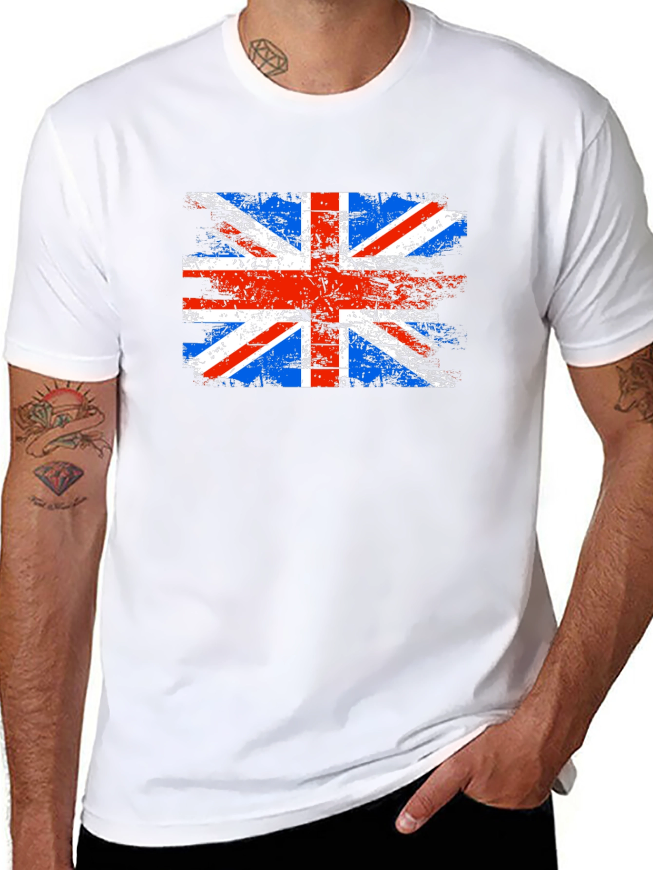 British Flag Grunge T-Shirt - Union Jack Tee