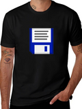 Retro Pixel Floppy Disk Graphic T-Shirt