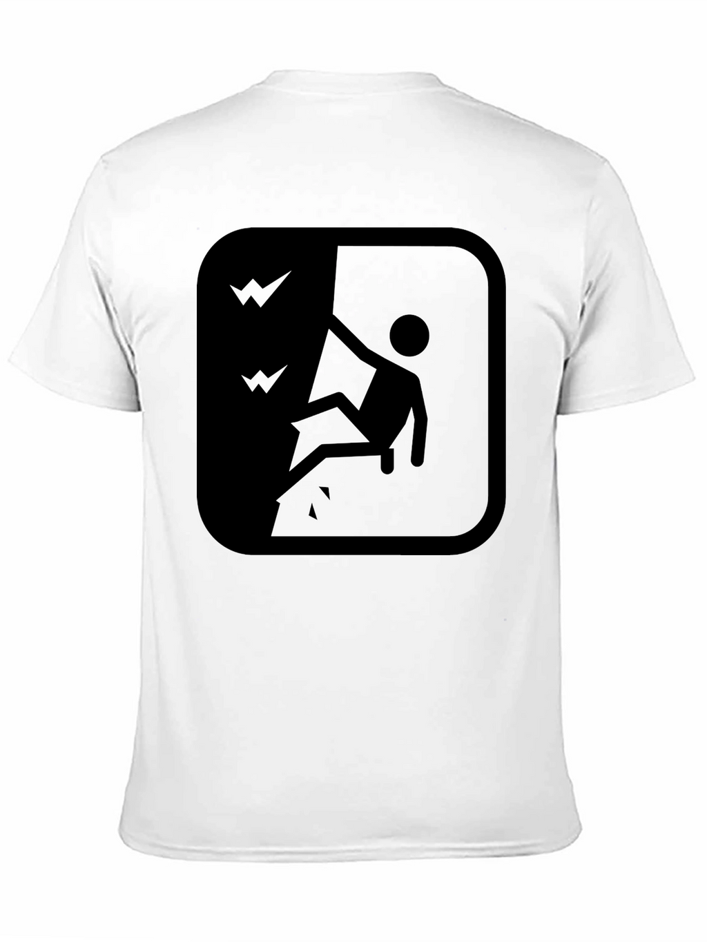 Cliff Fall Hazard Warning T-Shirt