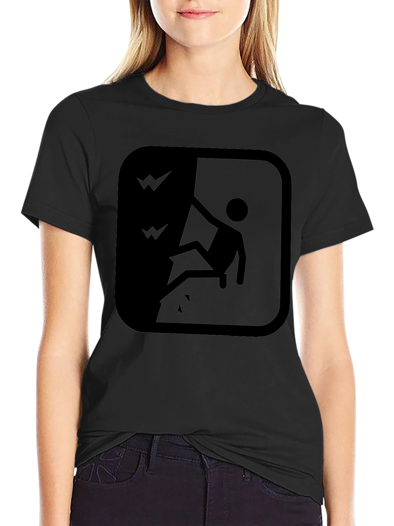 Cliff Fall Hazard Warning T-Shirt