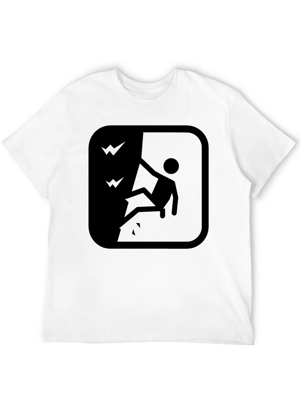 Cliff Fall Hazard Warning T-Shirt