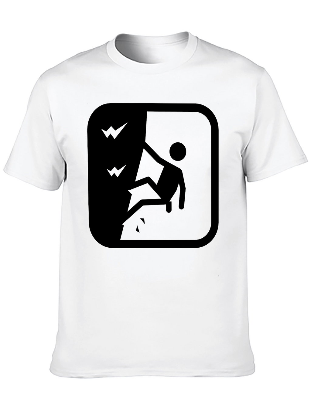 Cliff Fall Hazard Warning T-Shirt
