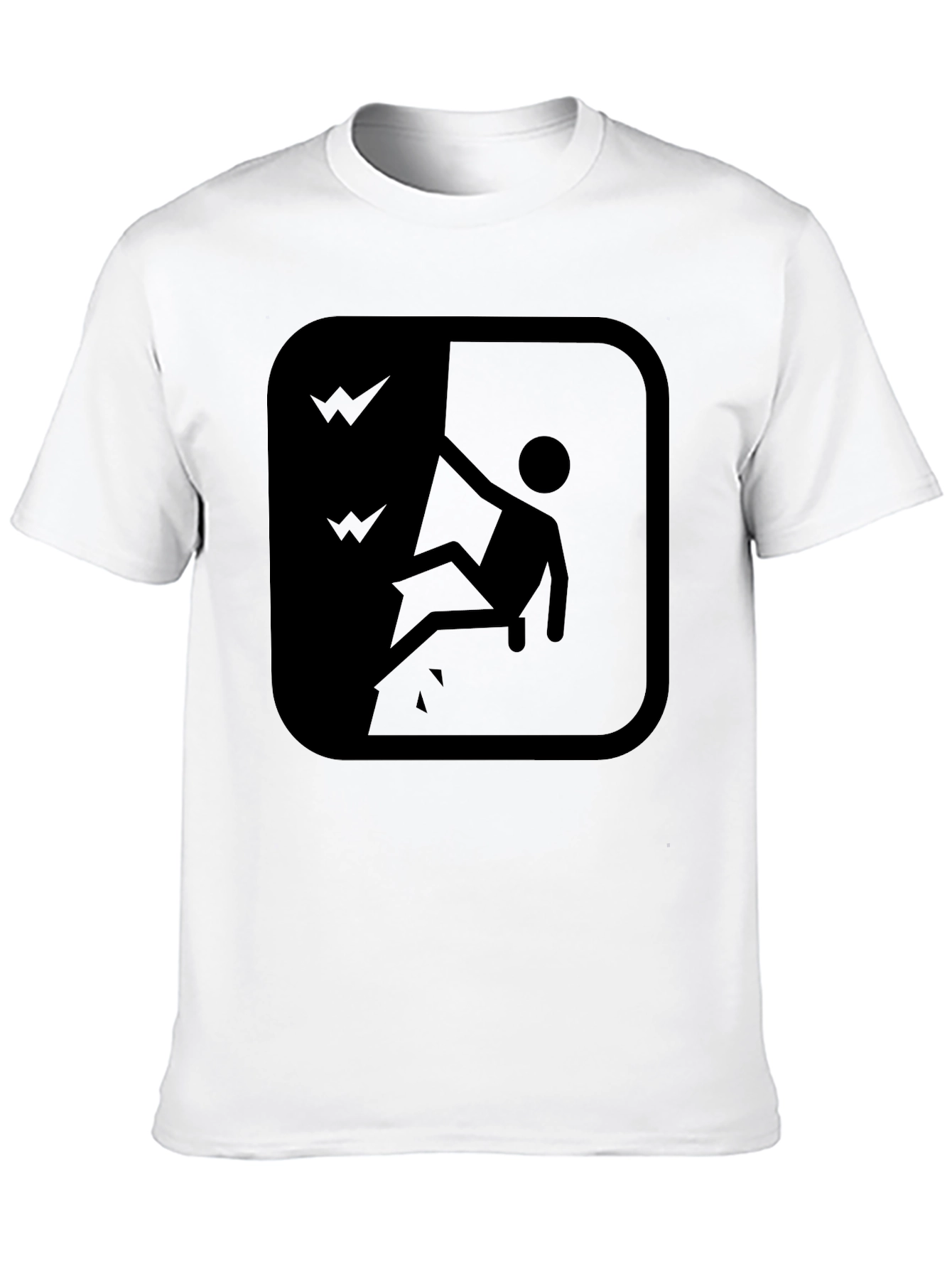Cliff Fall Hazard Warning T-Shirt