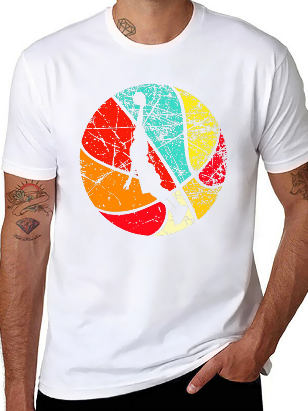 Retro Basketball Player Graphic Tee