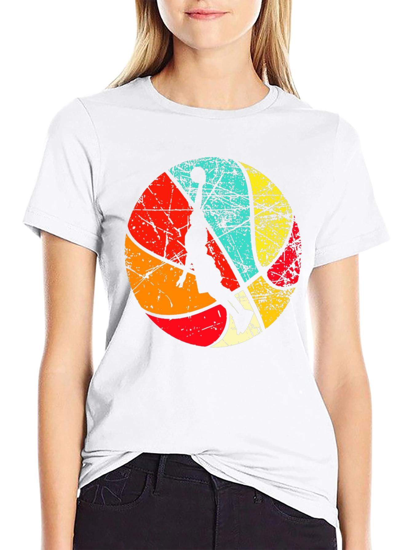 Retro Basketball Player Graphic Tee