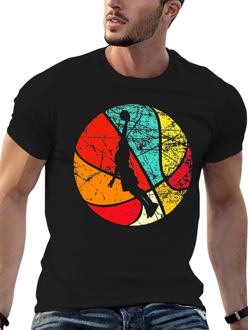 Retro Basketball Player Graphic Tee