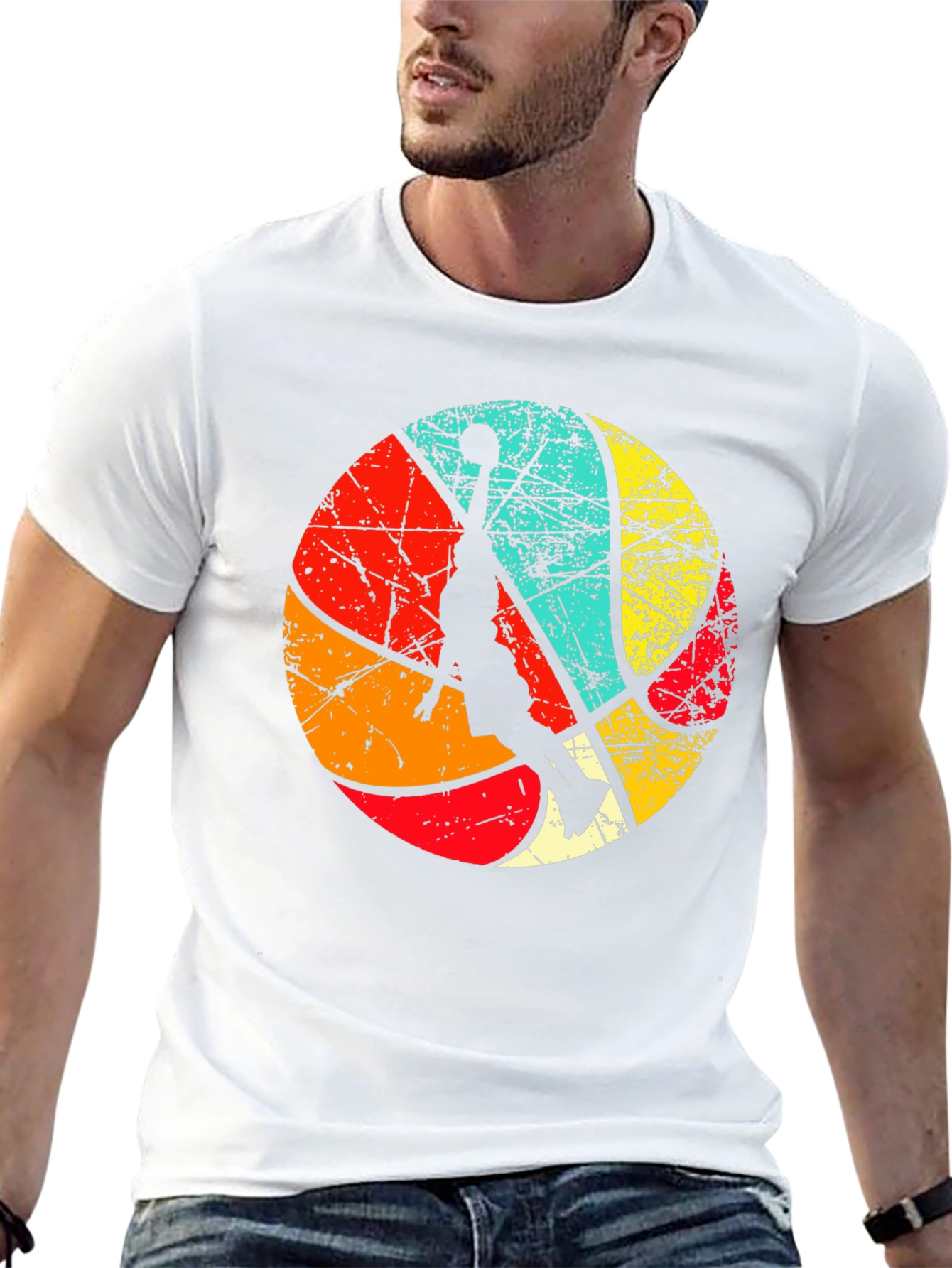 Retro Basketball Player Graphic Tee