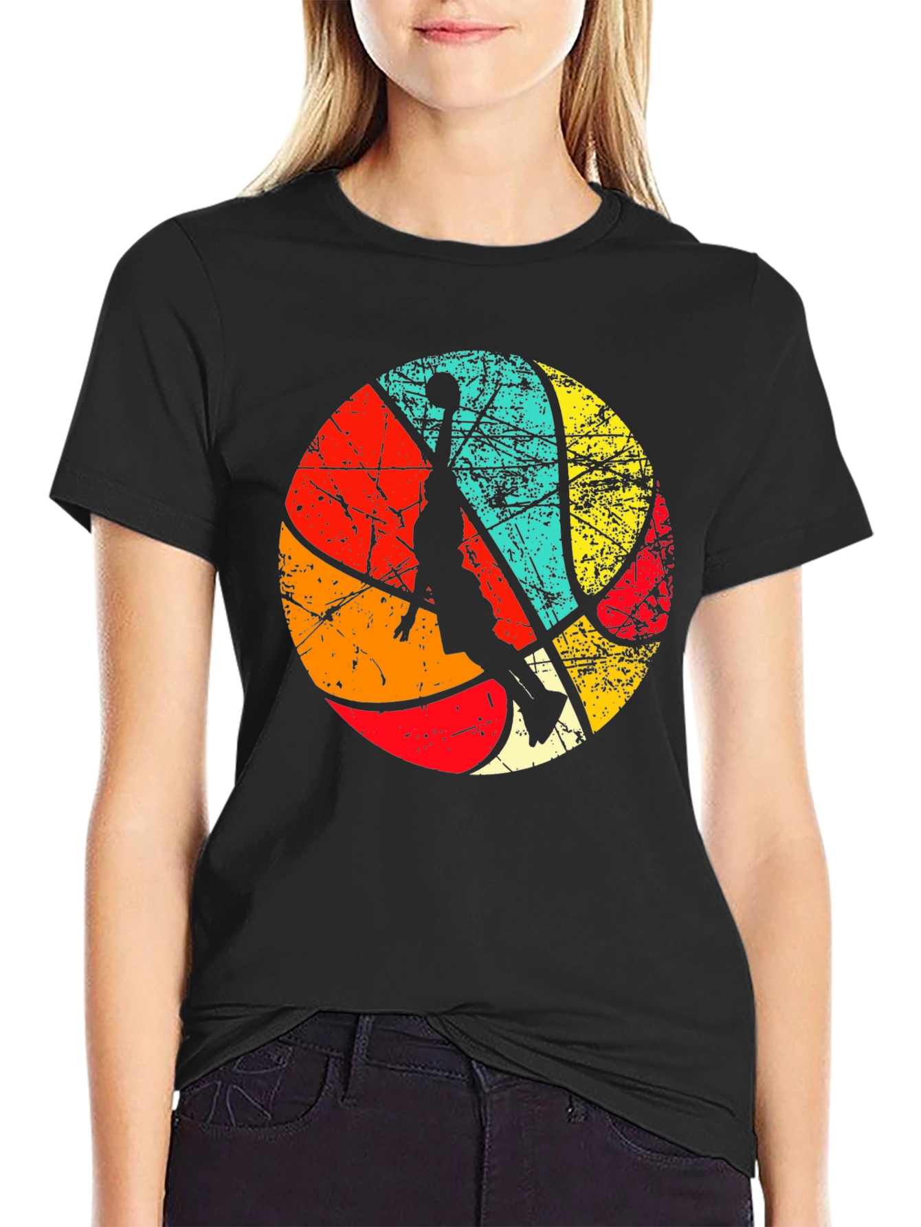 Retro Basketball Player Graphic Tee