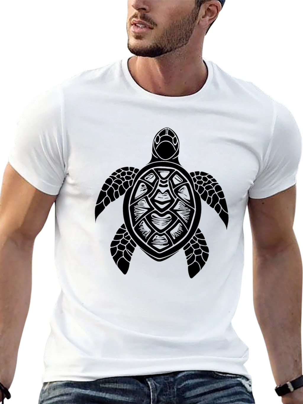 Black Turtle Graphic Tee - Stylish Comfort