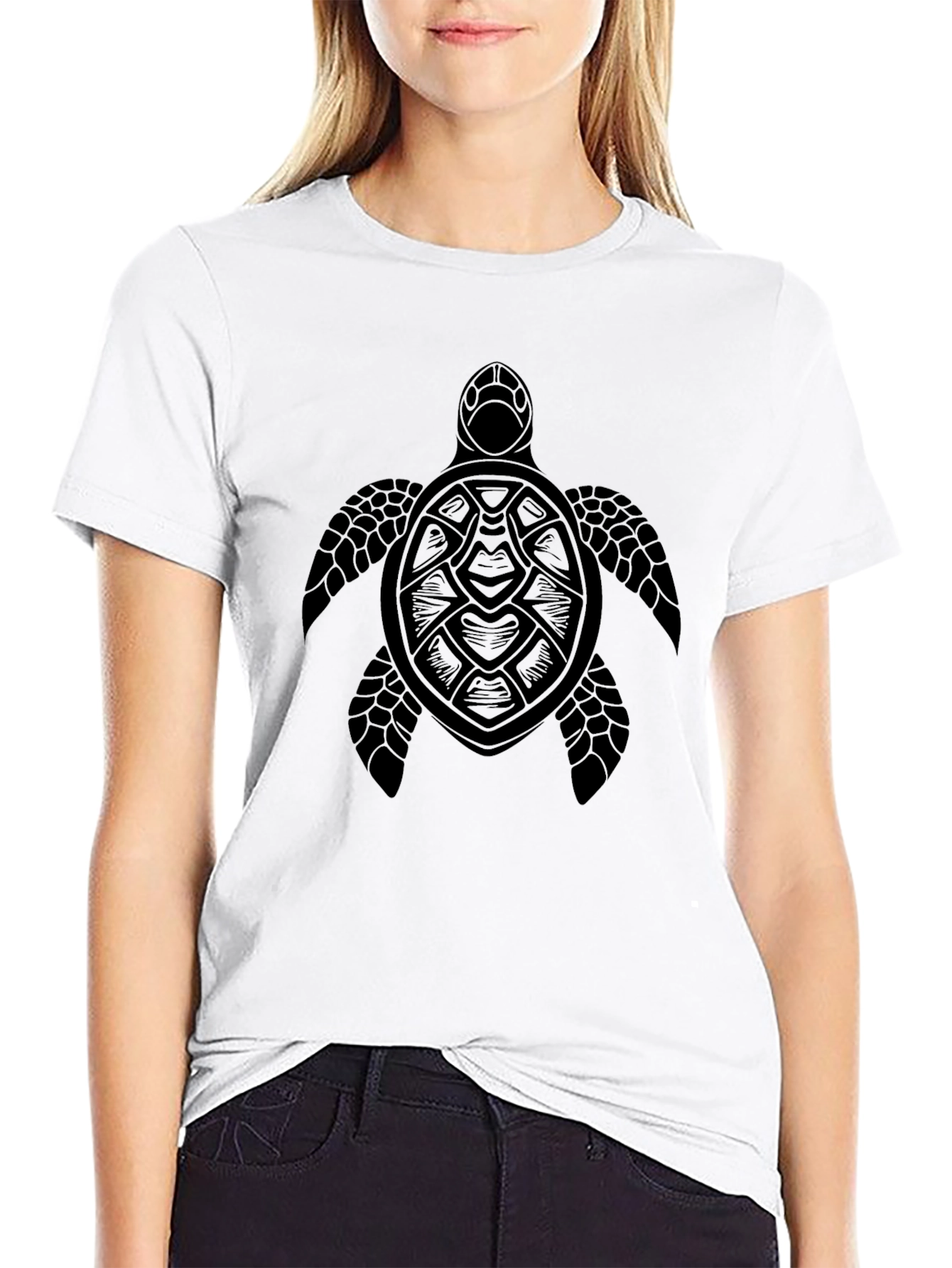 Black Turtle Graphic Tee - Stylish Comfort