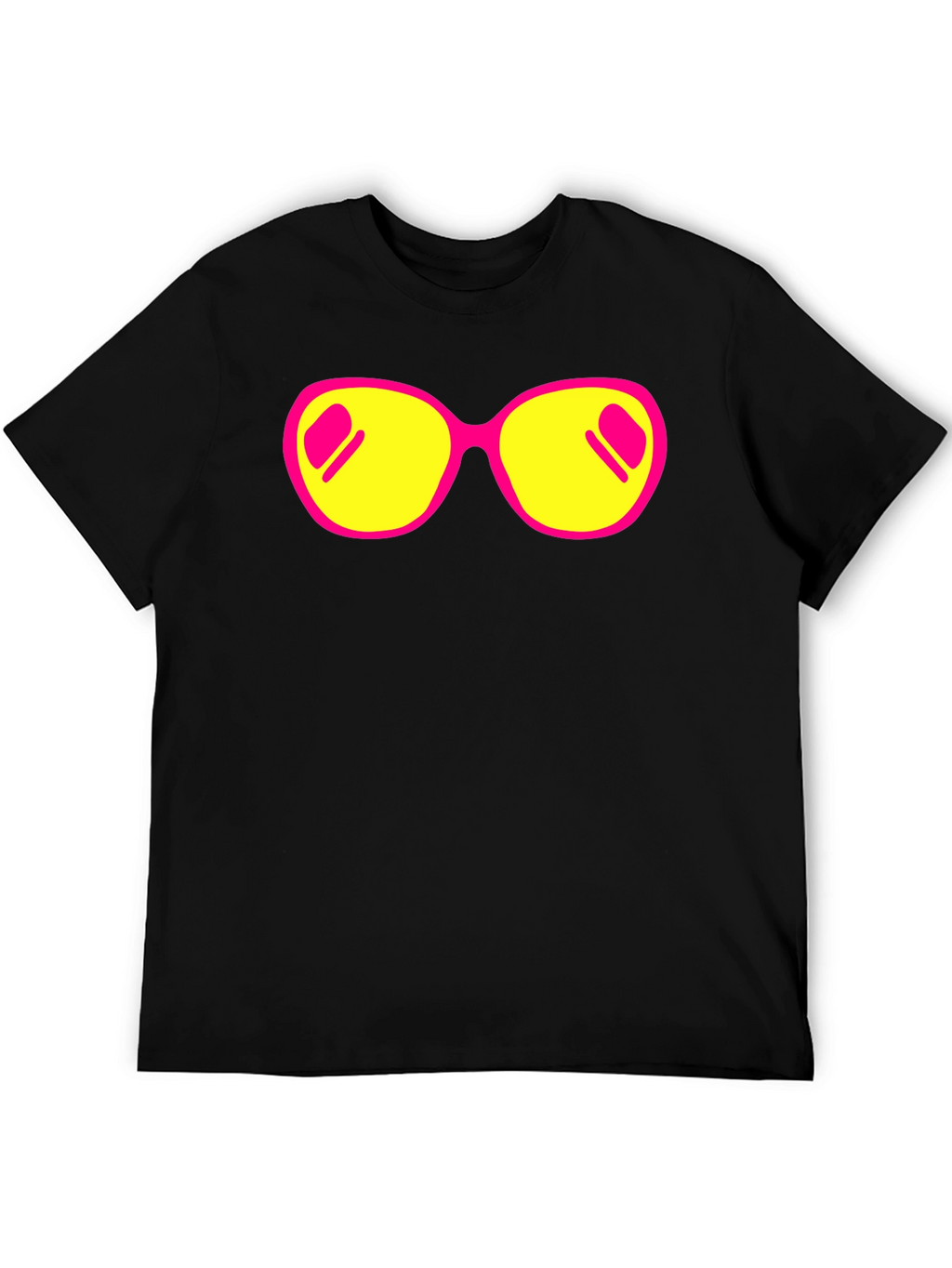 Retro Sunglasses Graphic Tee - Stylish Black T-Shirt