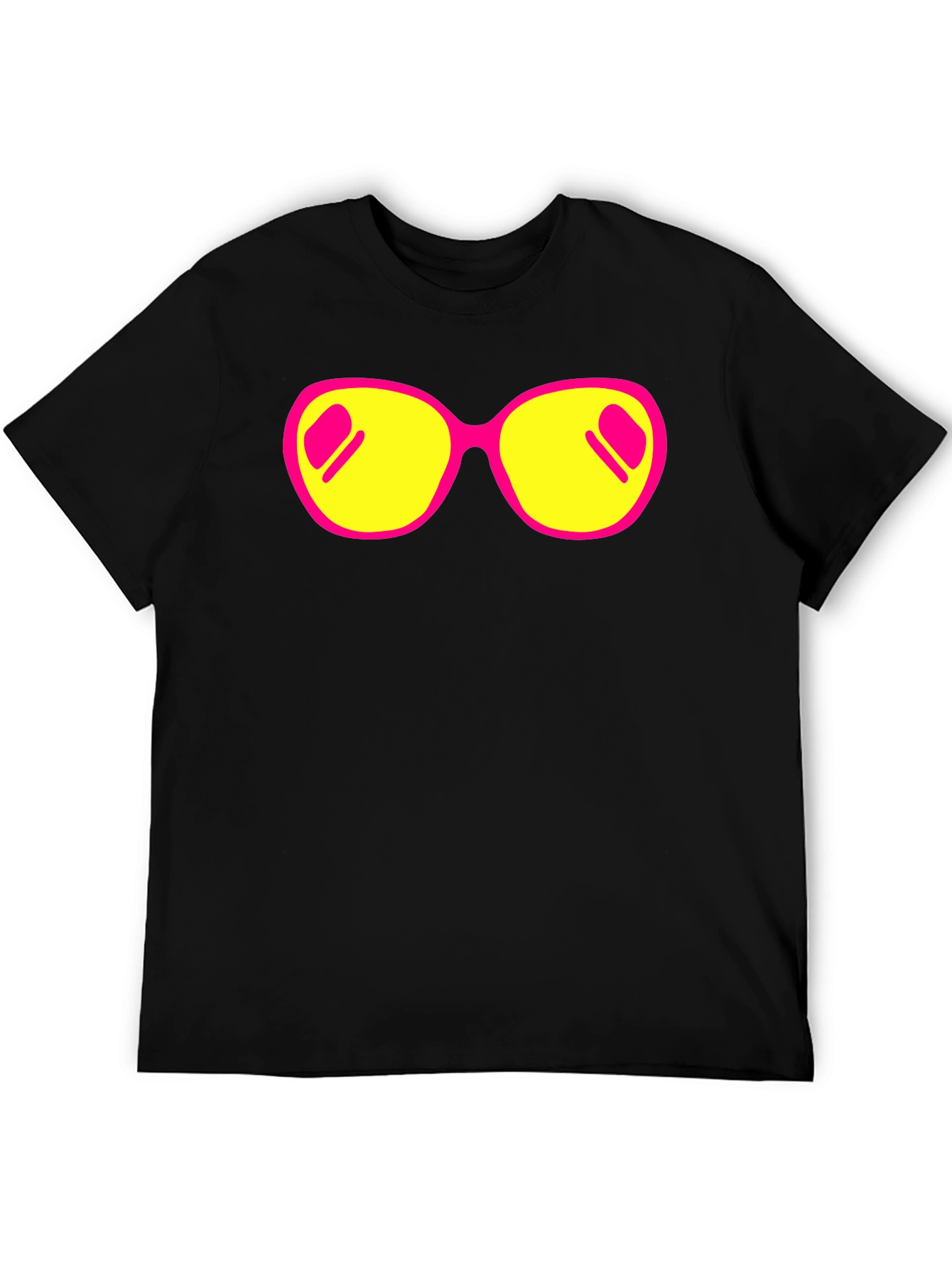 Retro Sunglasses Graphic Tee - Stylish Black T-Shirt