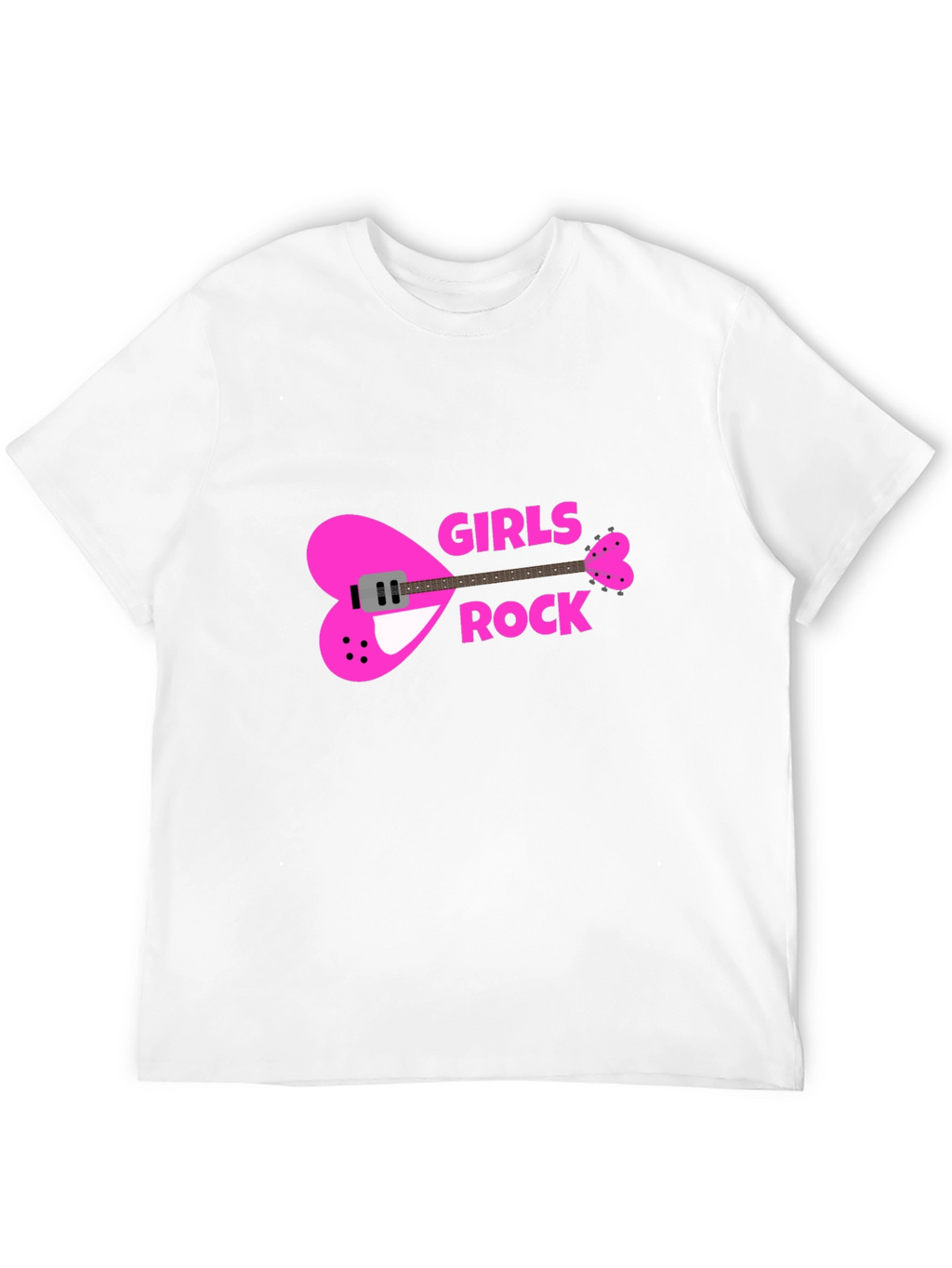 Girls Rock Heart Guitar T-Shirt