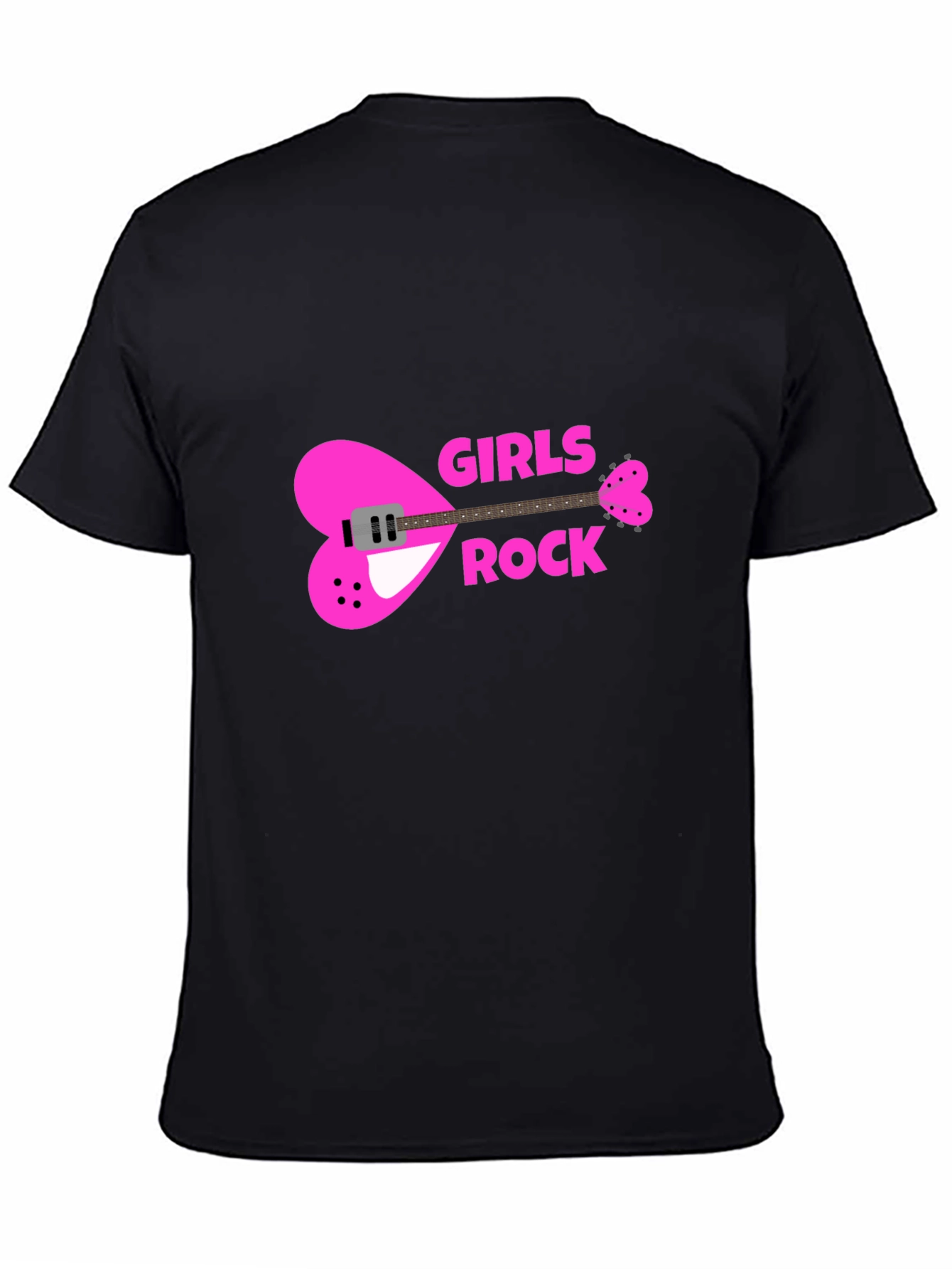 Girls Rock Heart Guitar T-Shirt