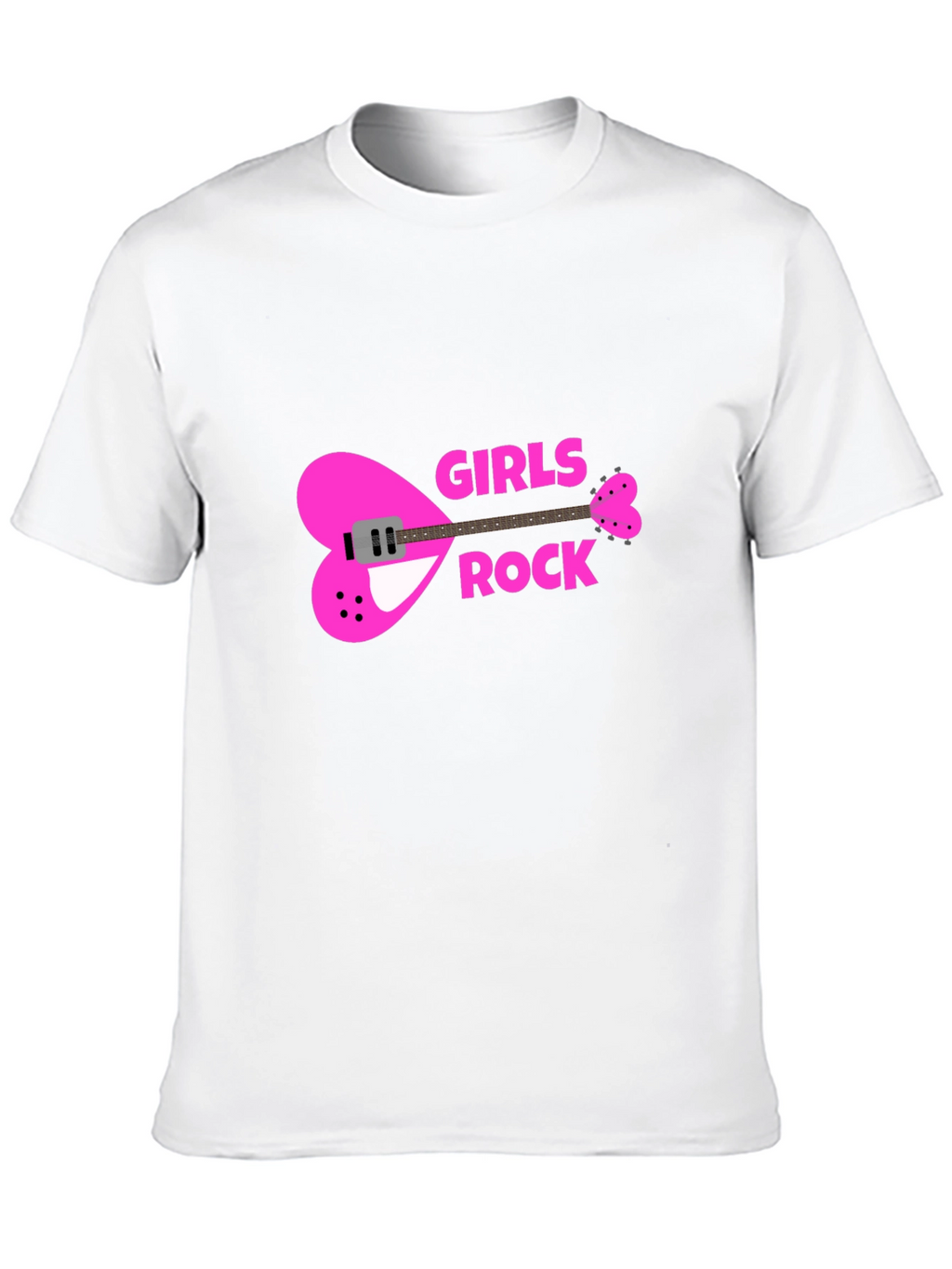 Girls Rock Heart Guitar T-Shirt