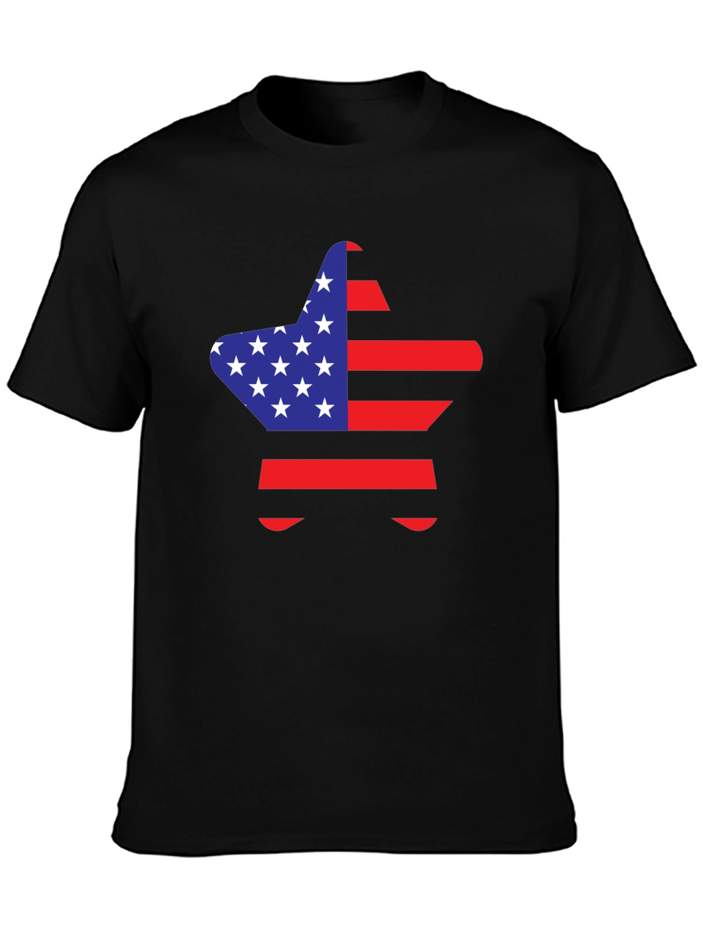 American Flag Star Graphic T-Shirt