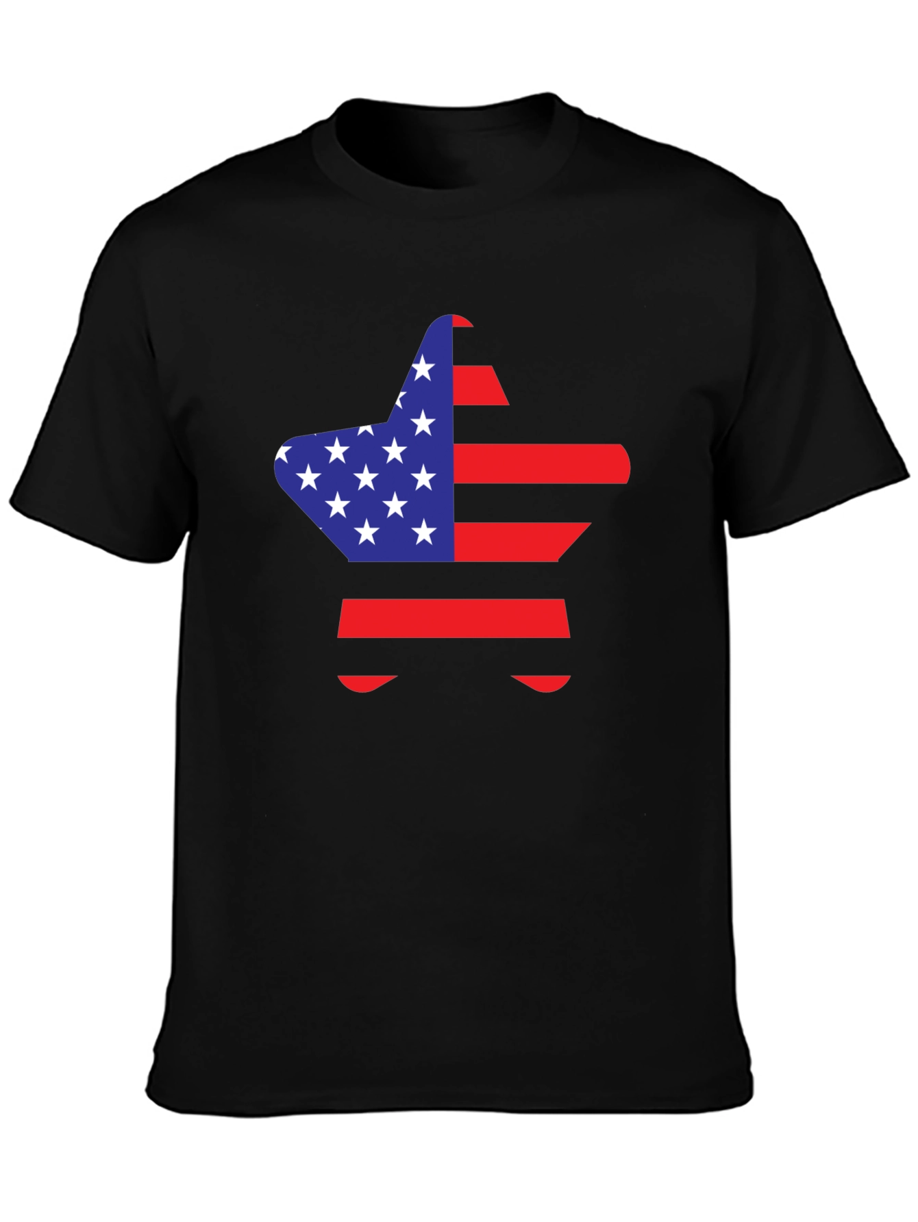 American Flag Star Graphic T-Shirt