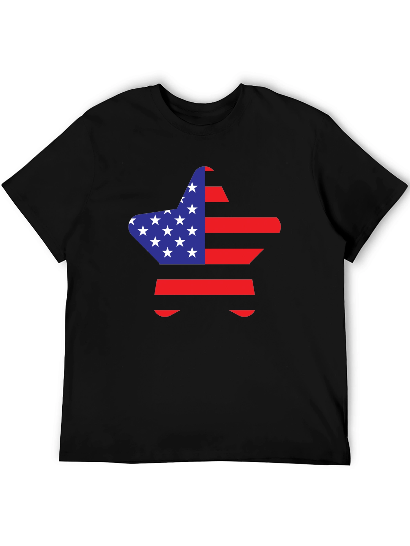 American Flag Star Graphic T-Shirt