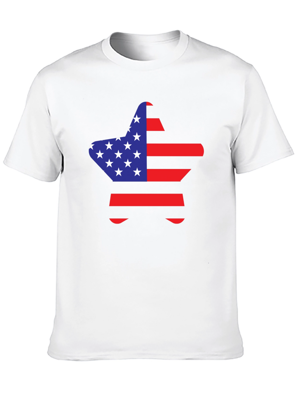 American Flag Star Graphic T-Shirt