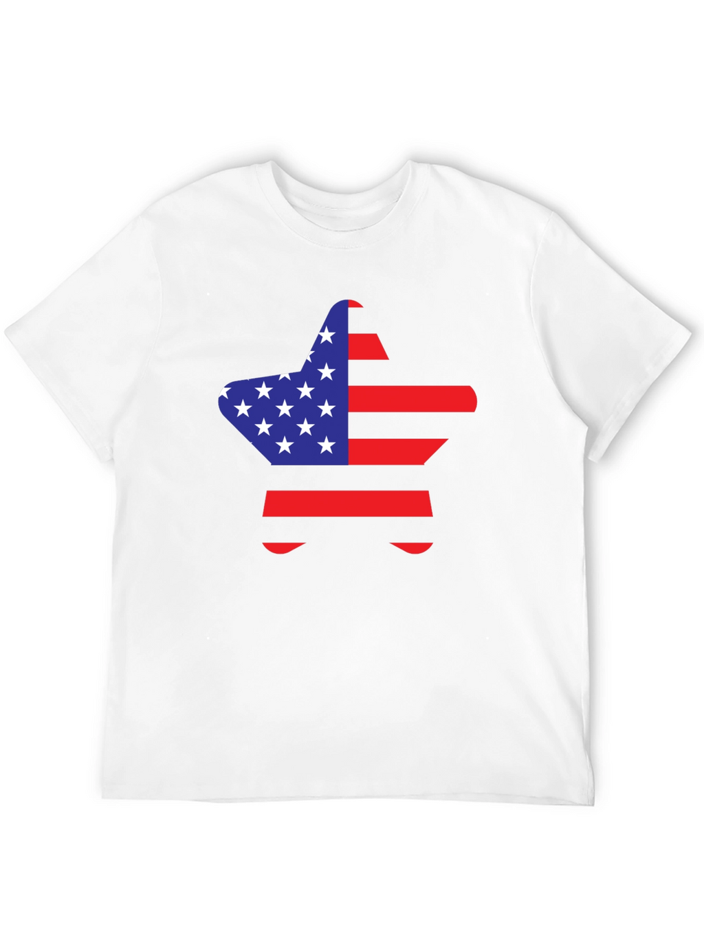 American Flag Star Graphic T-Shirt