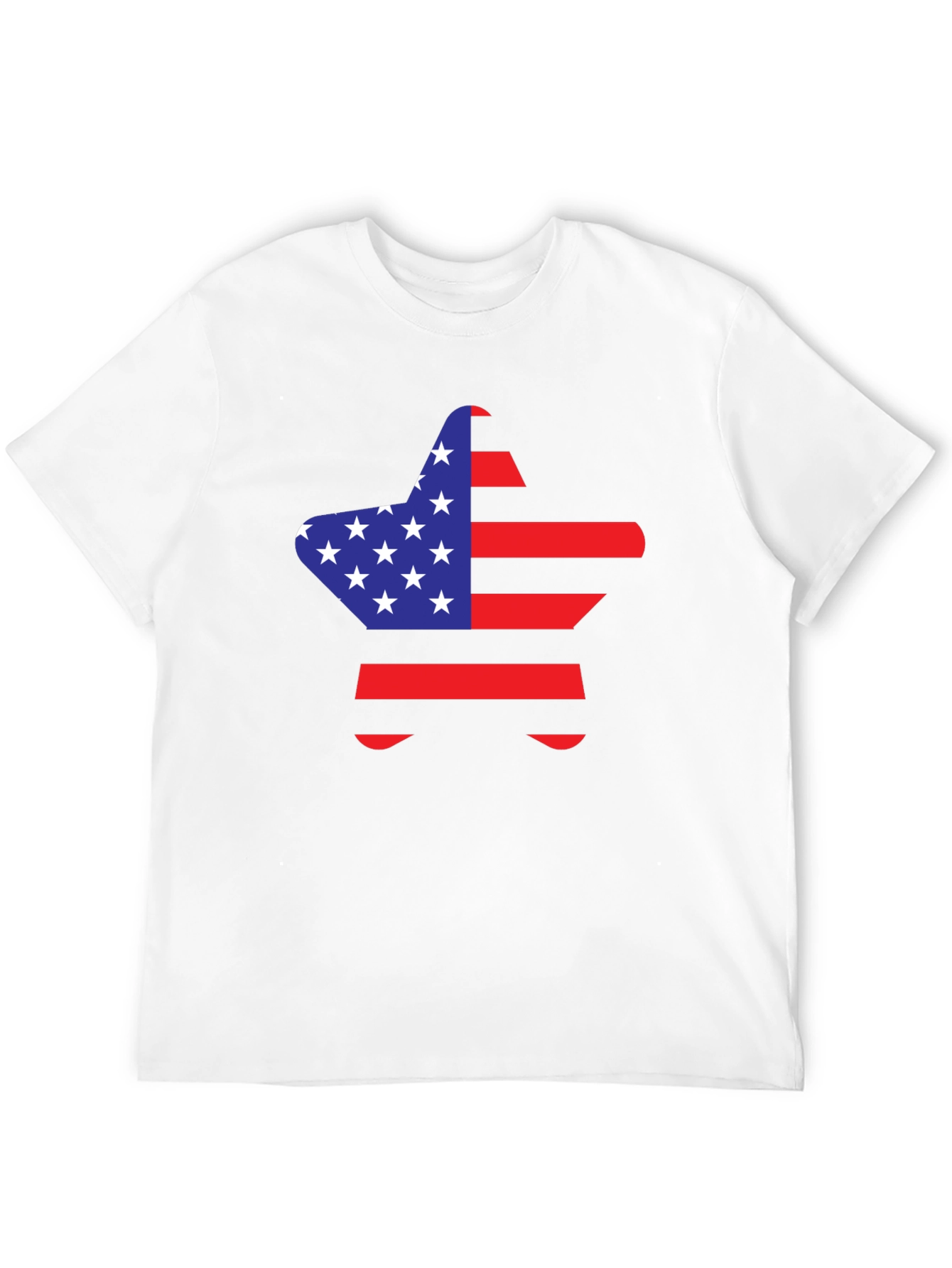 American Flag Star Graphic T-Shirt
