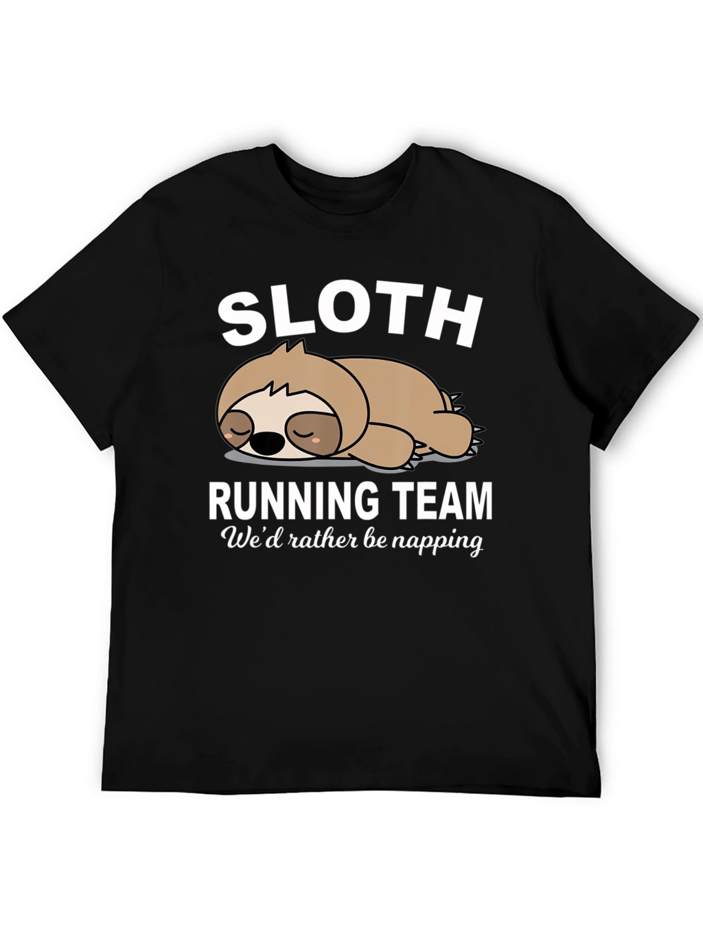 Sloth Running Team Funny Graphic T-Shirt
