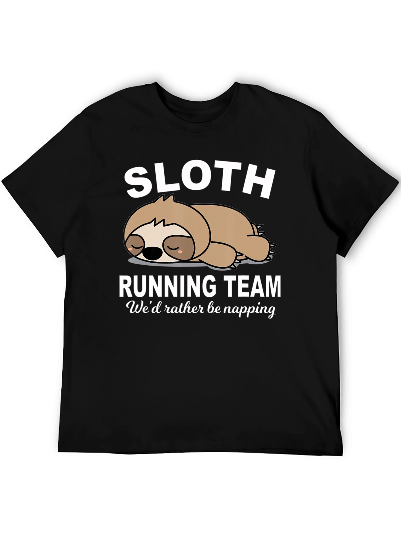 Sloth Running Team Funny Graphic T-Shirt