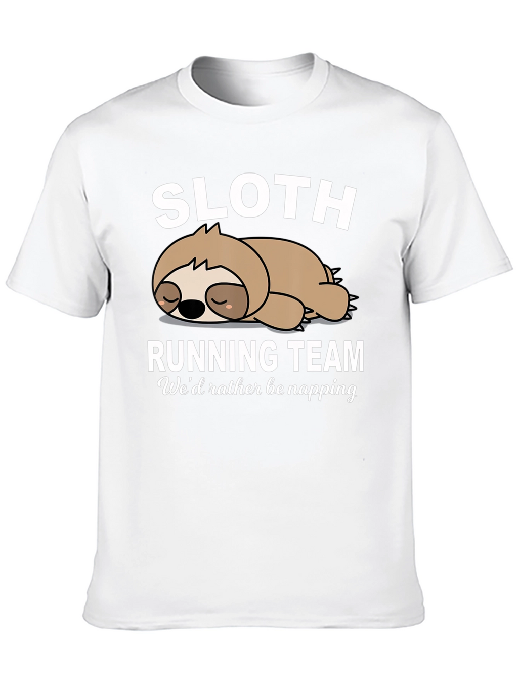 Sloth Running Team Funny Graphic T-Shirt