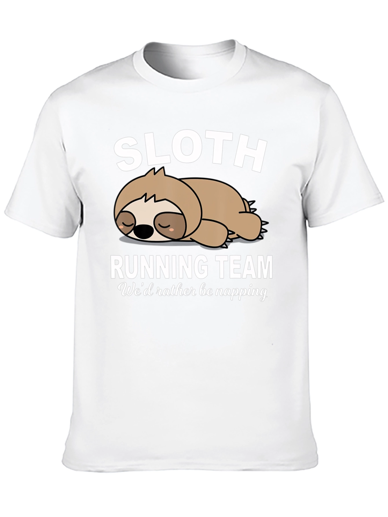 Sloth Running Team Funny Graphic T-Shirt