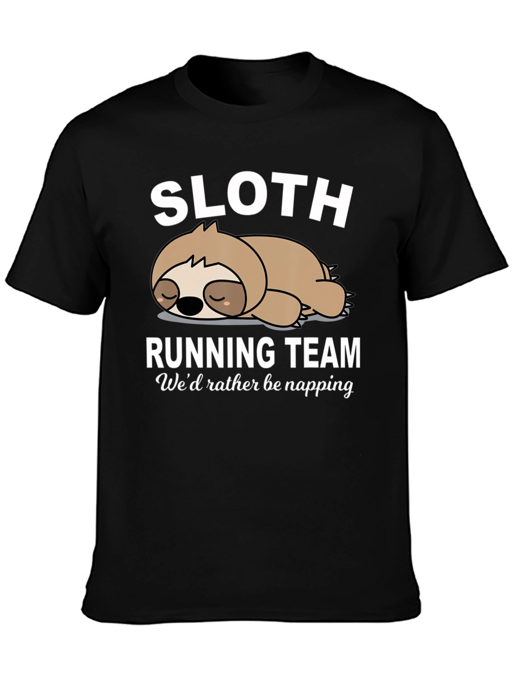 Sloth Running Team Funny Graphic T-Shirt