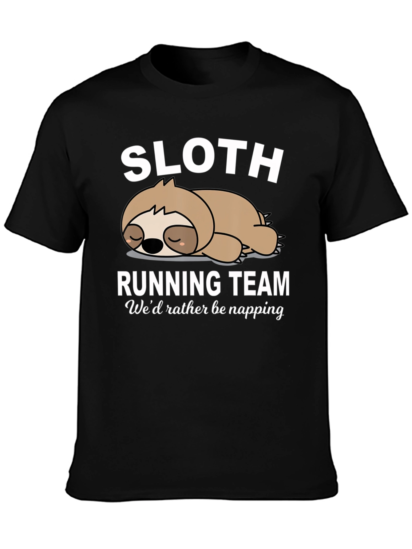 Sloth Running Team Funny Graphic T-Shirt