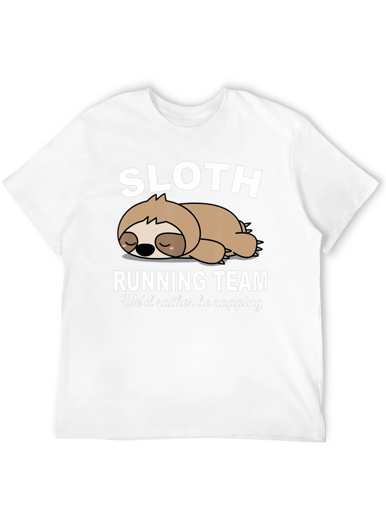 Sloth Running Team Funny Graphic T-Shirt