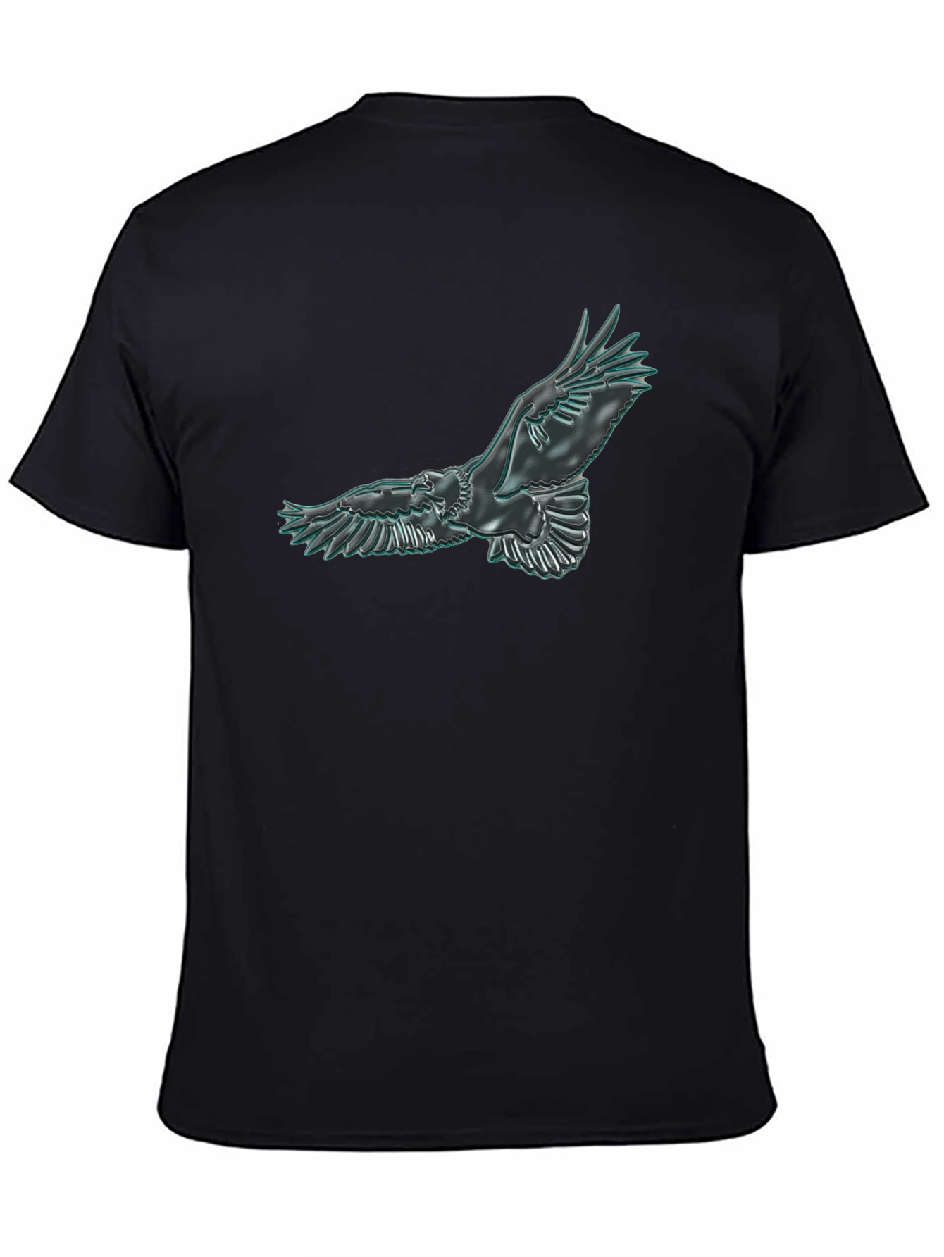 Eagle Graphic T-Shirt - Black Cotton Blend