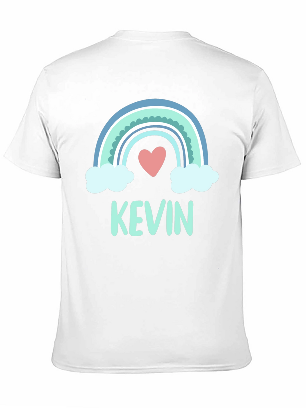 Personalized Kevin Rainbow Heart T-Shirt