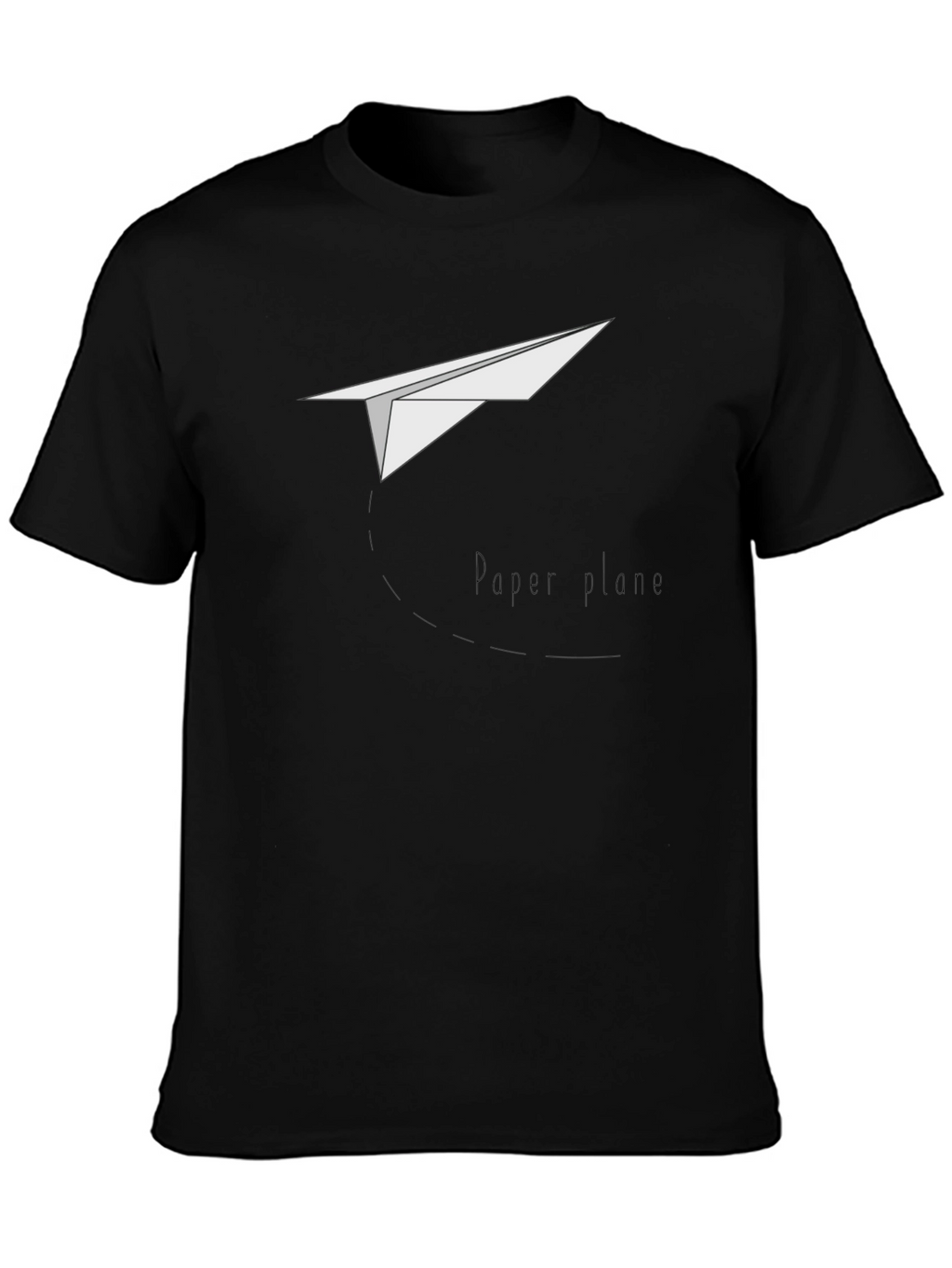 Paper Plane Graphic T-Shirt - Classic Crew Neck
