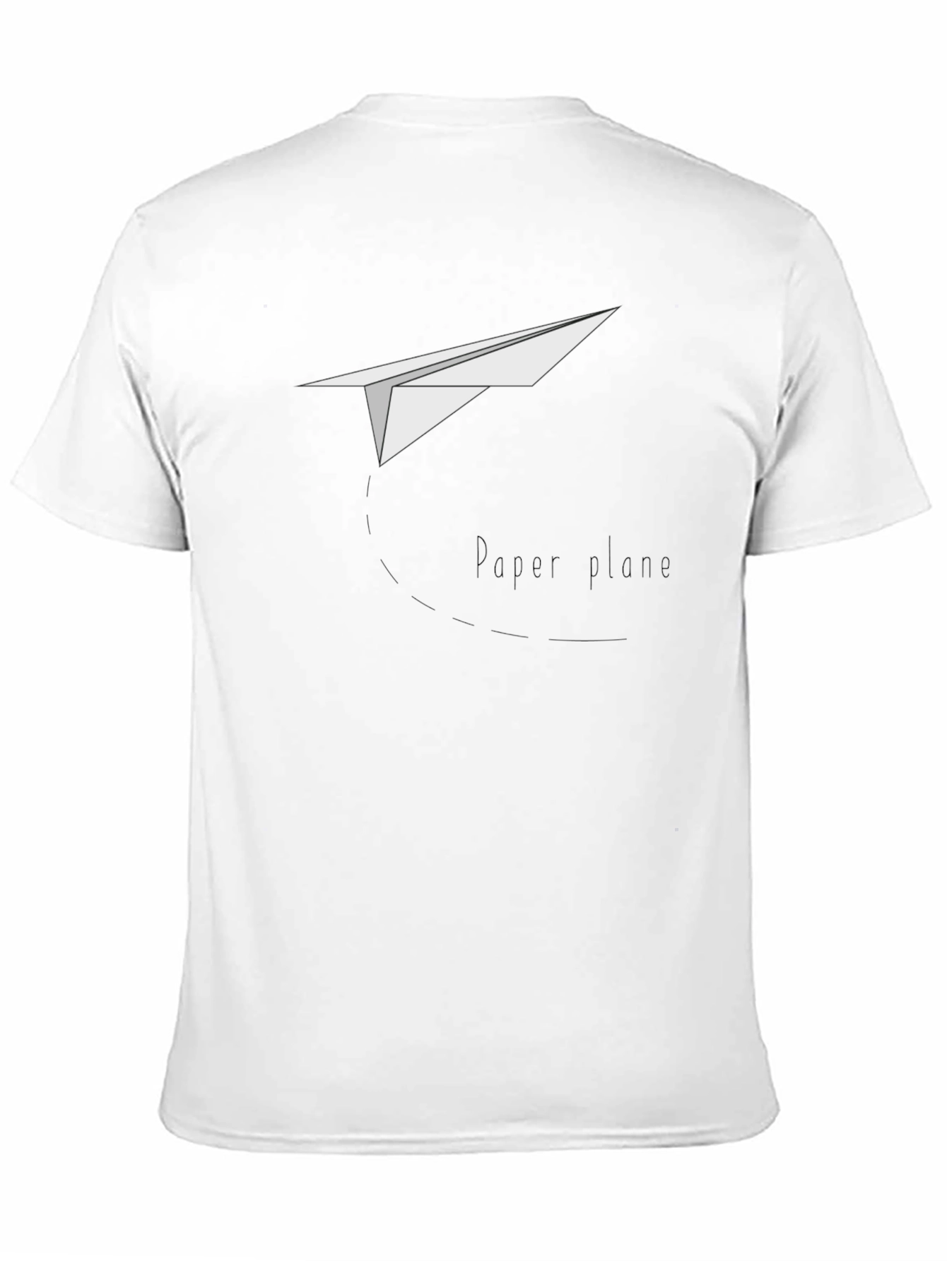 Paper Plane Graphic T-Shirt - Classic Crew Neck