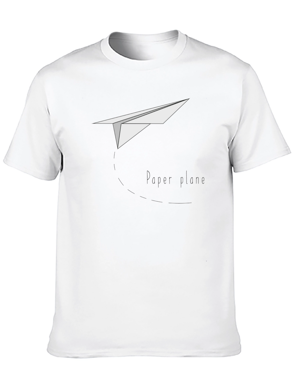 Paper Plane Graphic T-Shirt - Classic Crew Neck