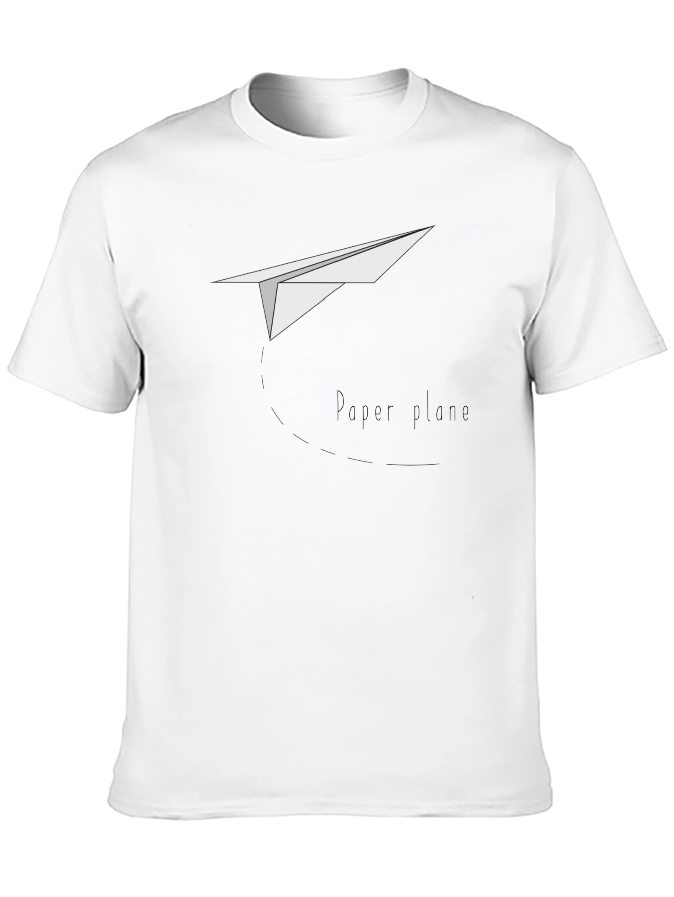 Paper Plane Graphic T-Shirt - Classic Crew Neck