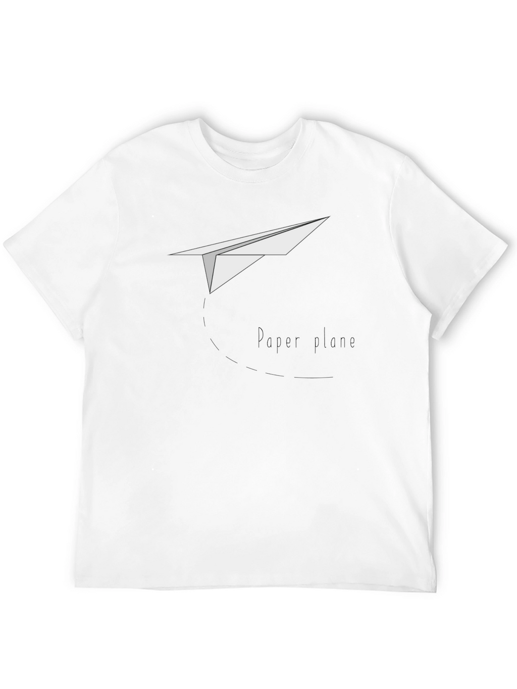 Paper Plane Graphic T-Shirt - Classic Crew Neck