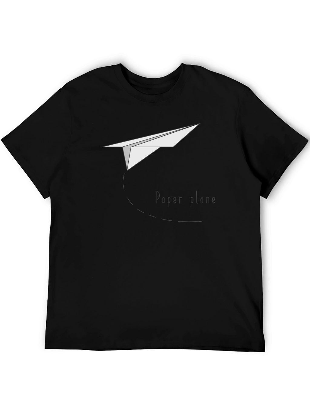 Paper Plane Graphic T-Shirt - Classic Crew Neck