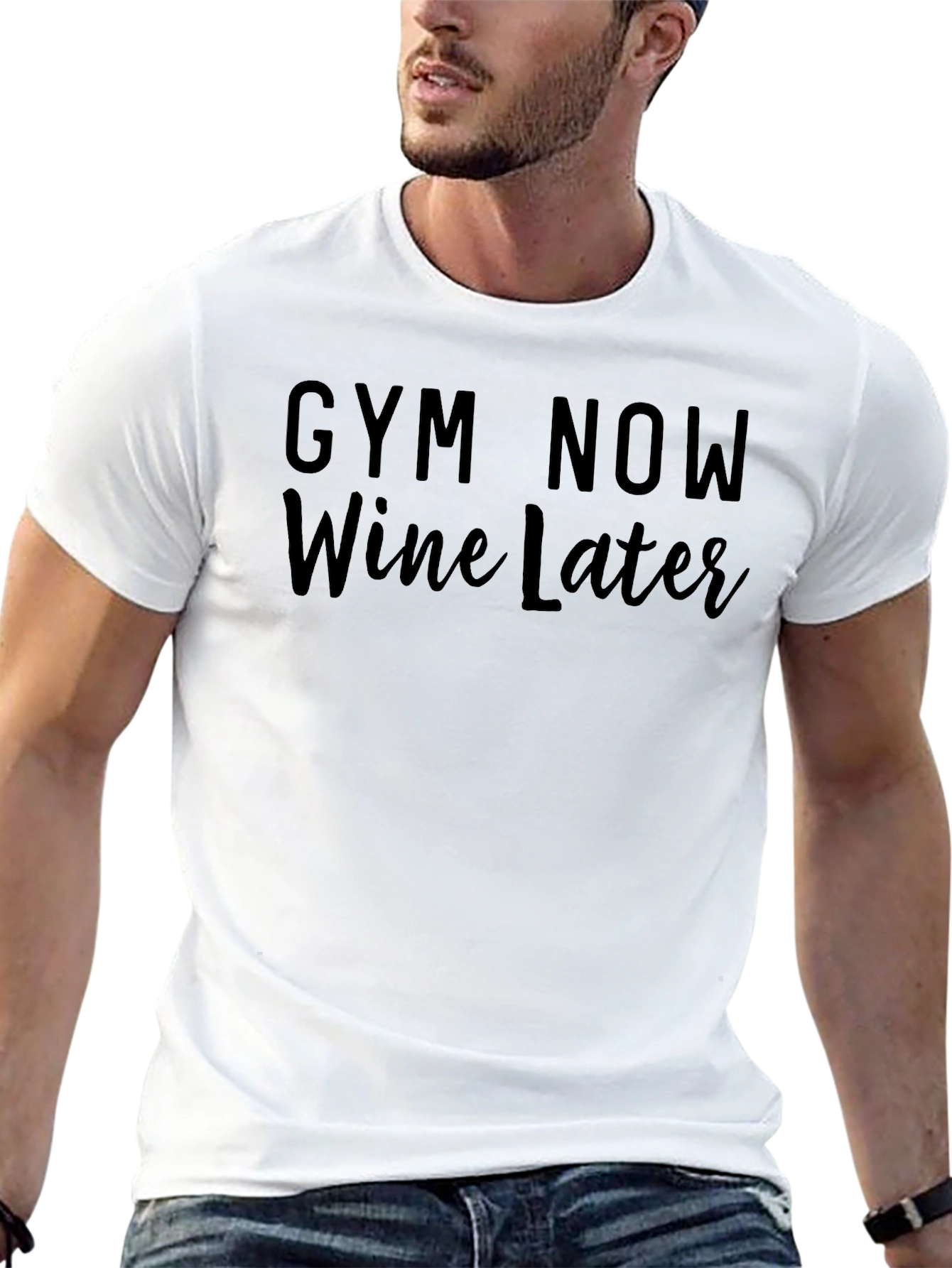 Gym Now Wine Later Graphic Tee