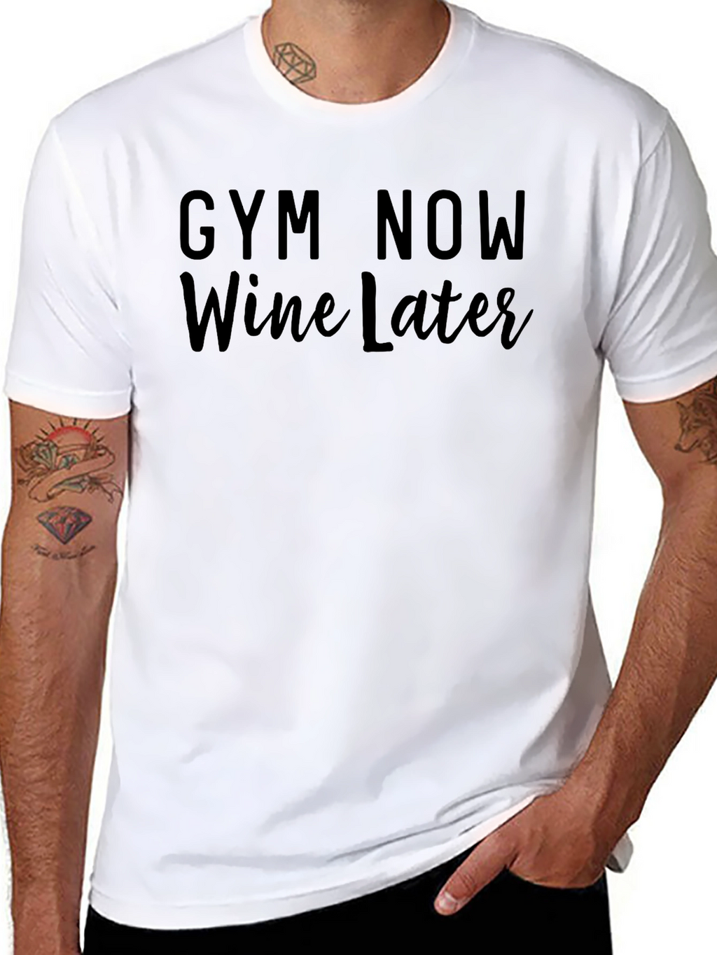 Gym Now Wine Later Graphic Tee