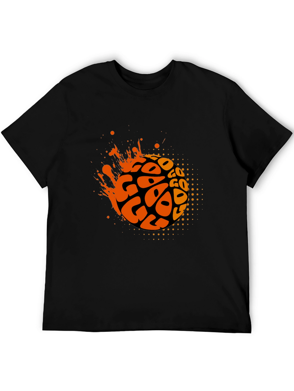 Stylish Black GO Graphic Tee for Men