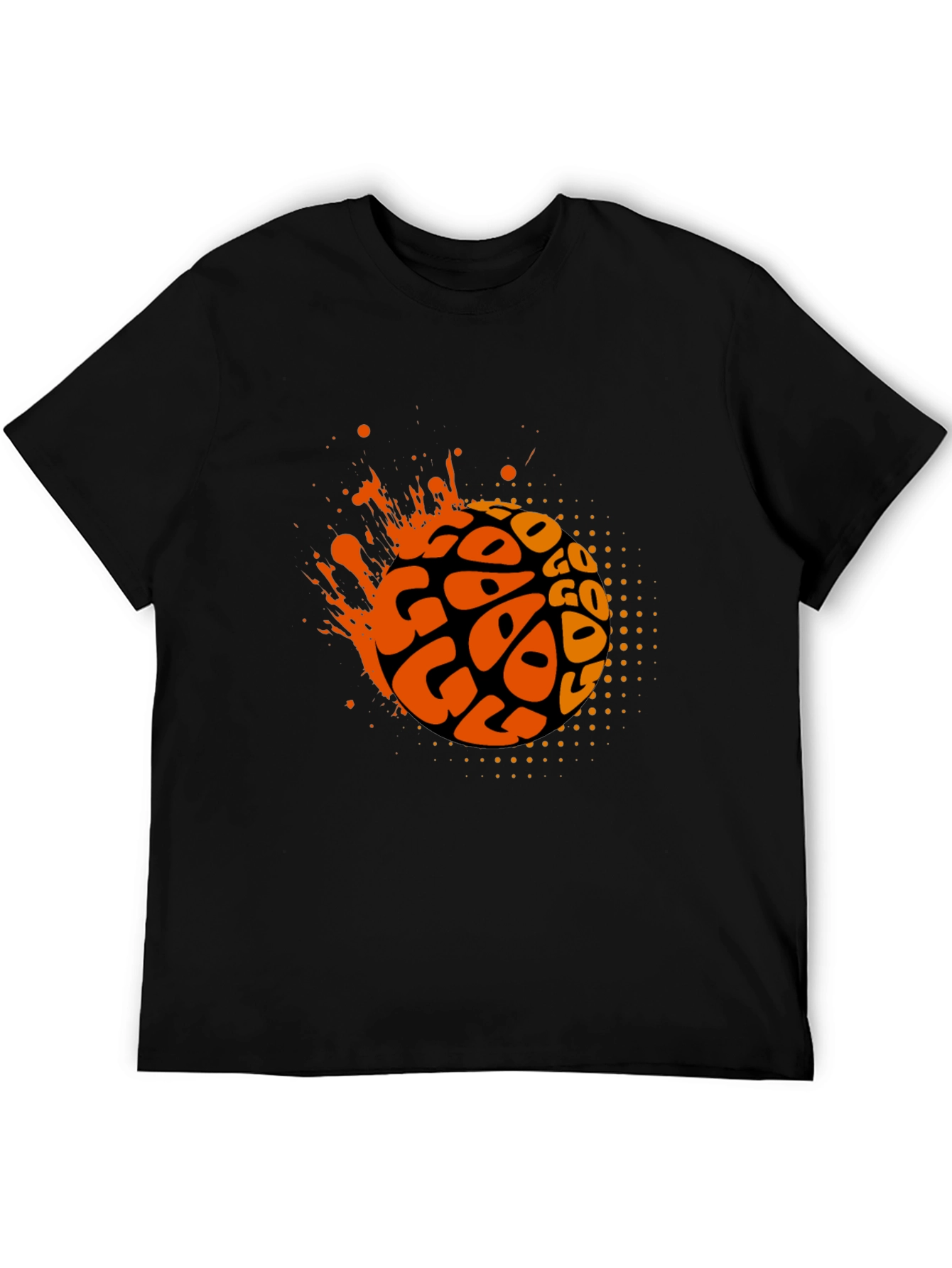 Stylish Black GO Graphic Tee for Men