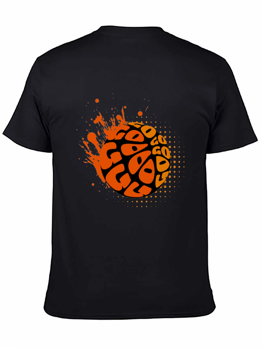 Stylish Black GO Graphic Tee for Men