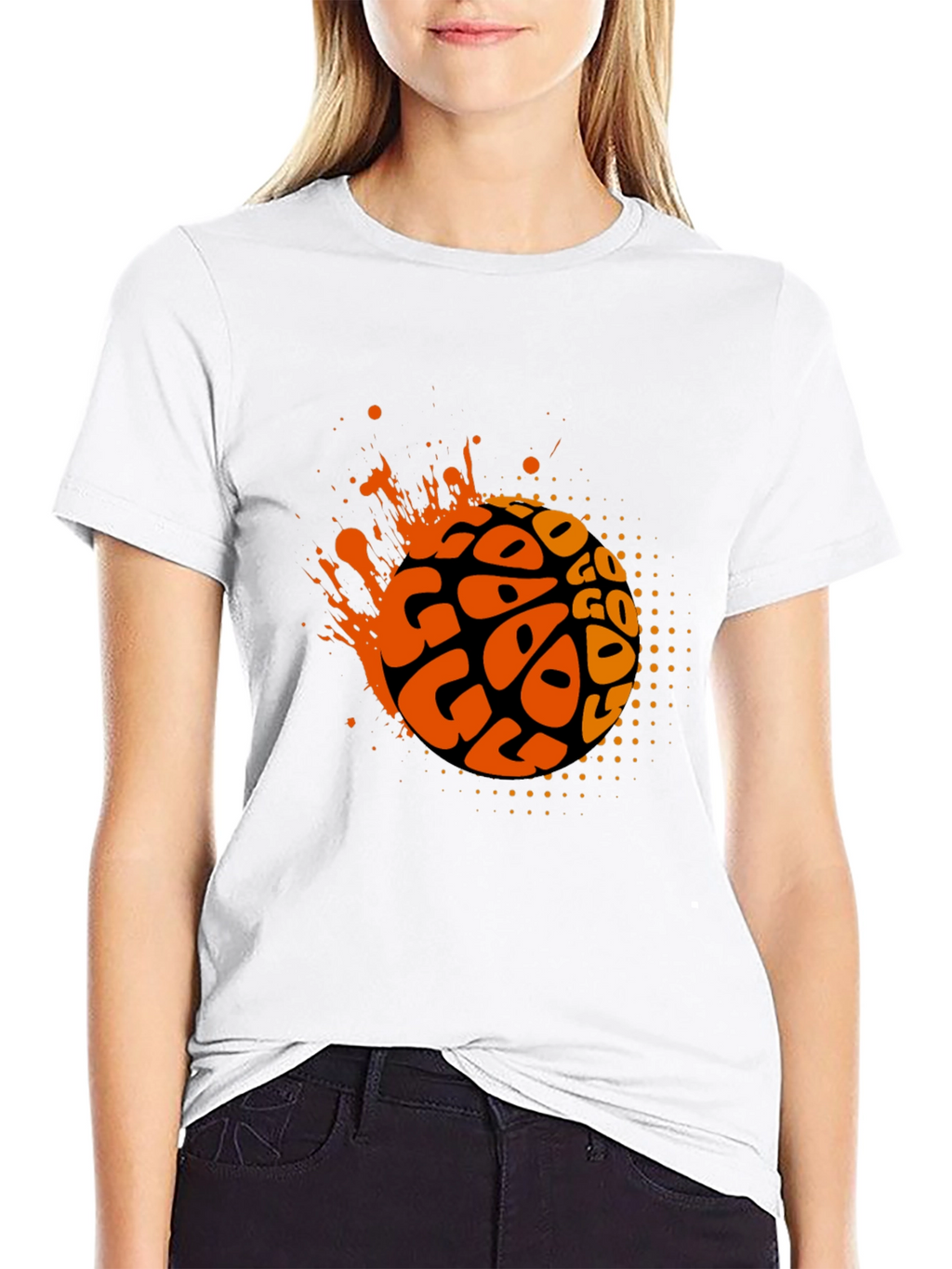 Stylish Black GO Graphic Tee for Men