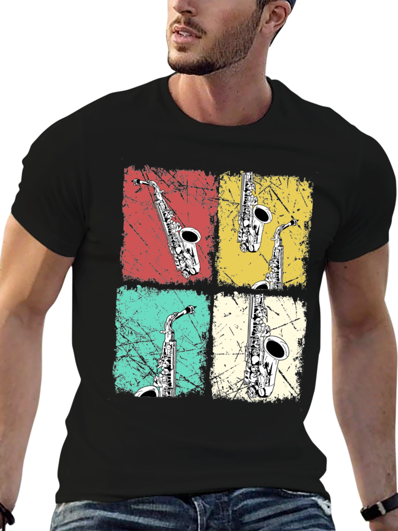 Vintage Saxophone Music Lover T-Shirt