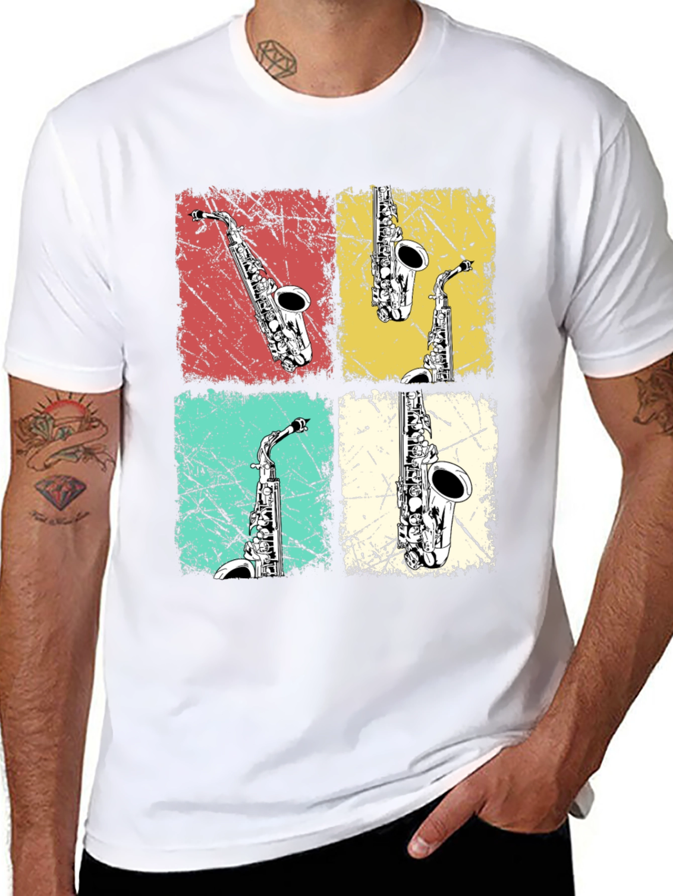 Vintage Saxophone Music Lover T-Shirt